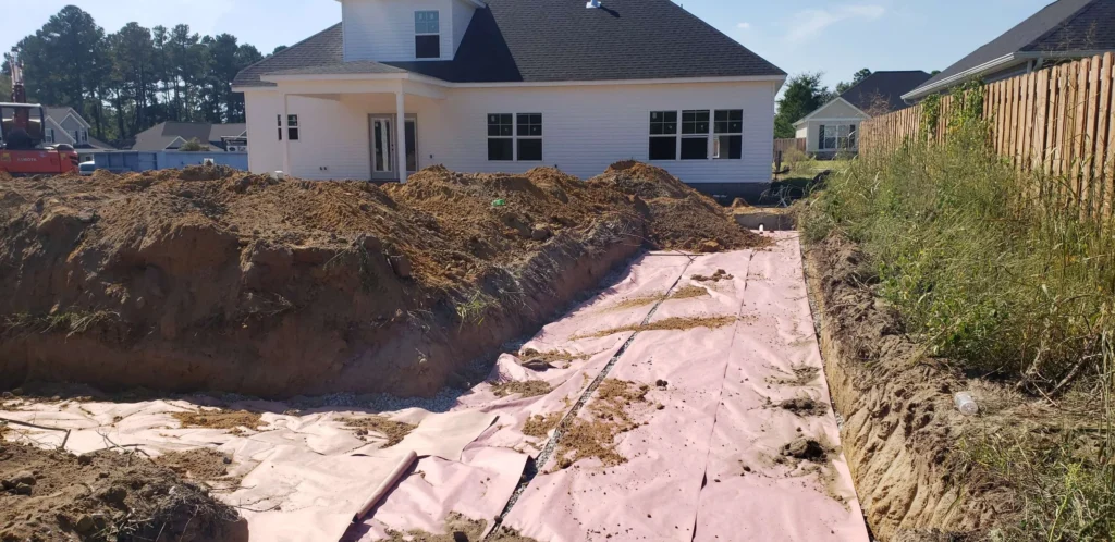 Carolina Septic job site in the CSRA