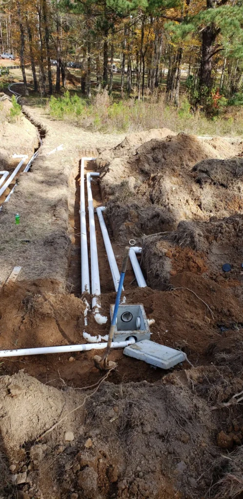 Carolina Septic job site in the CSRA