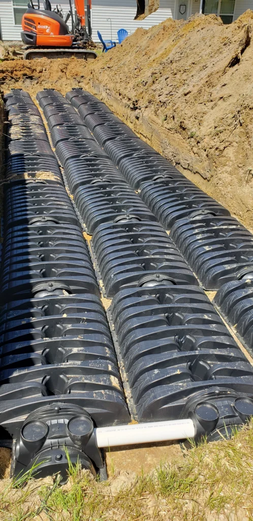 Carolina Septic job site in the CSRA