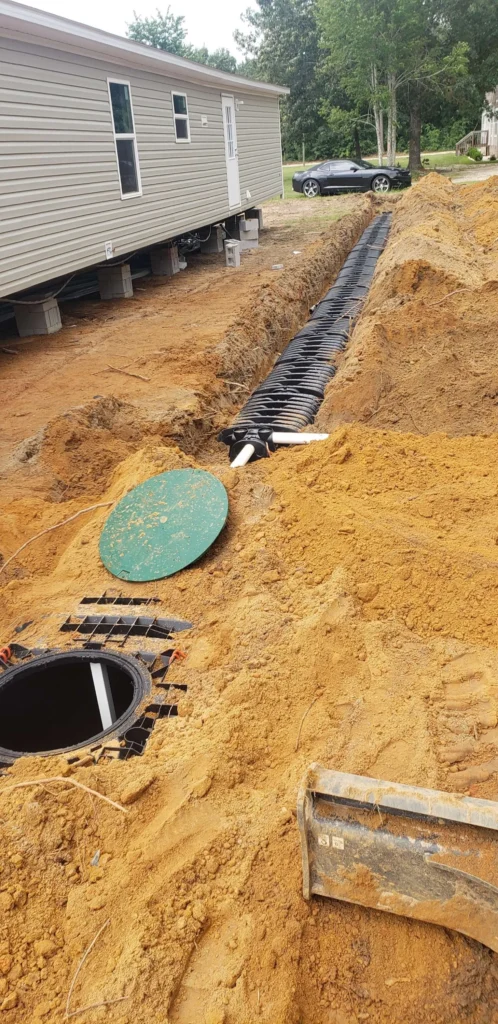 Carolina Septic job site in the CSRA