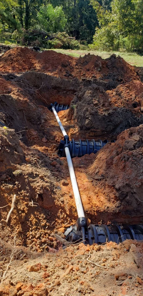 Carolina Septic job site in the CSRA