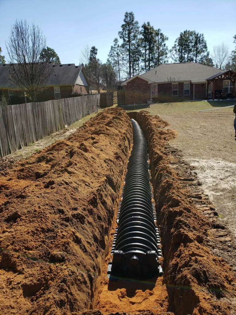 Carolina Septic job site in the CSRA