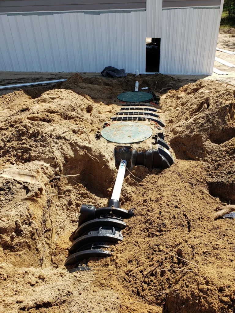 Carolina Septic job site in the CSRA