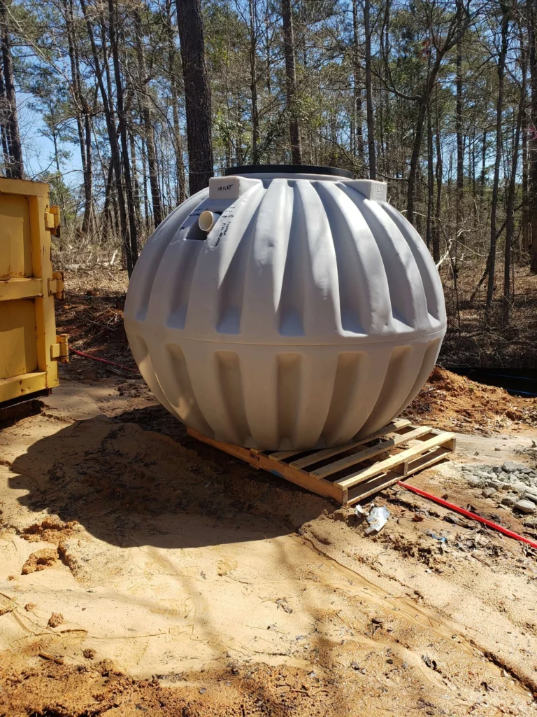 Carolina Septic job site in the CSRA