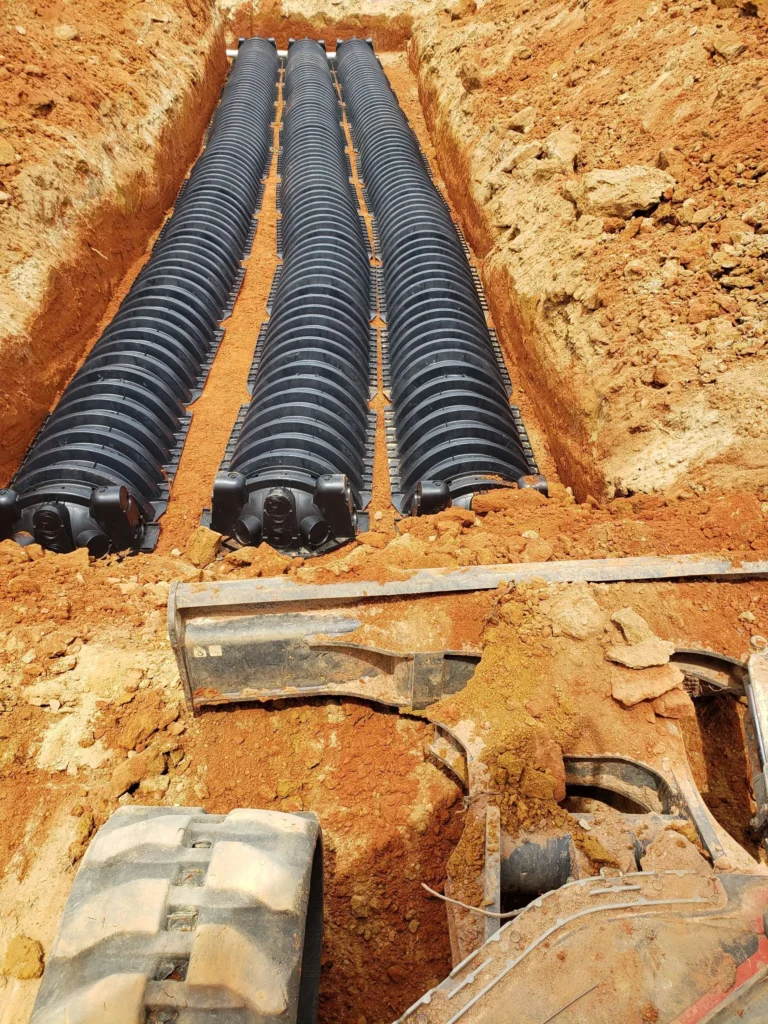 Carolina Septic job site in the CSRA