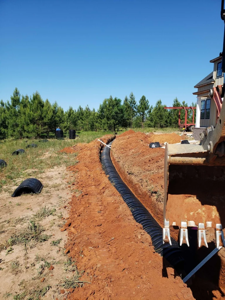 Carolina Septic job site in the CSRA