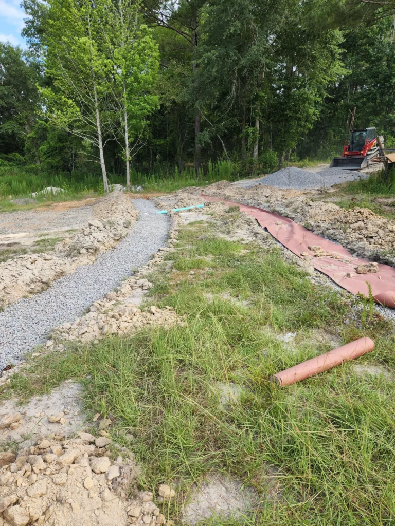 Carolina Septic job site in the CSRA