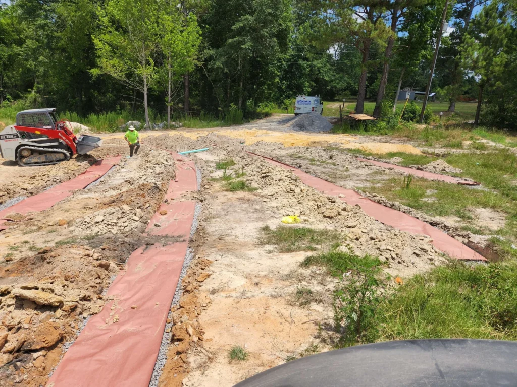 Carolina Septic job site in the CSRA