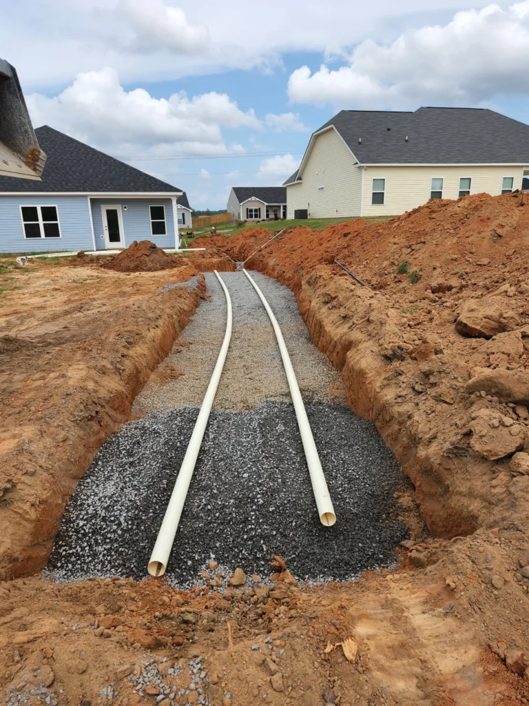 Carolina Septic job site in the CSRA