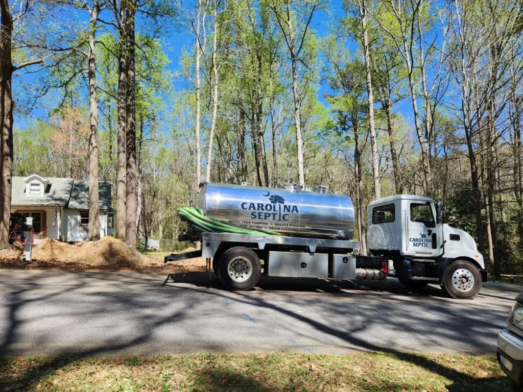 Carolina Septic job site in the CSRA